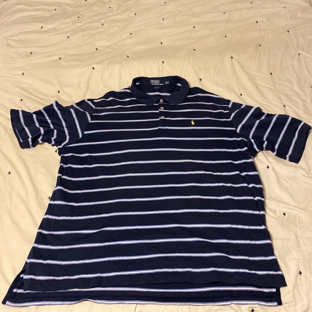 Polo By Ralph Lauren, Blue striped polo shirt, size XXL